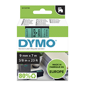 DYMO 40919 BLACK ON GREEN