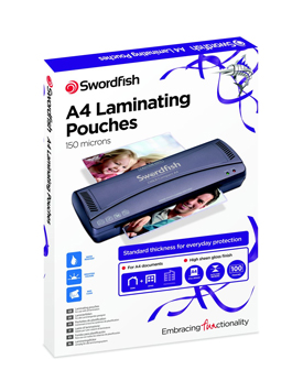 Swordfish 48017 A4 2x75 Micron Pouch 100pk
